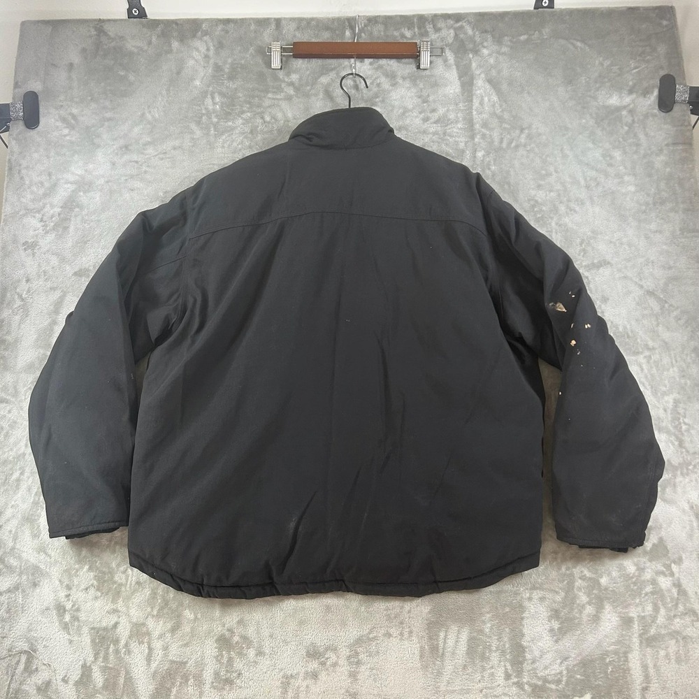 Carhartt Jacket Mens Large Black Canvas Full Zip Insulated Workwear Parka J174 - Picture 12 of 16
